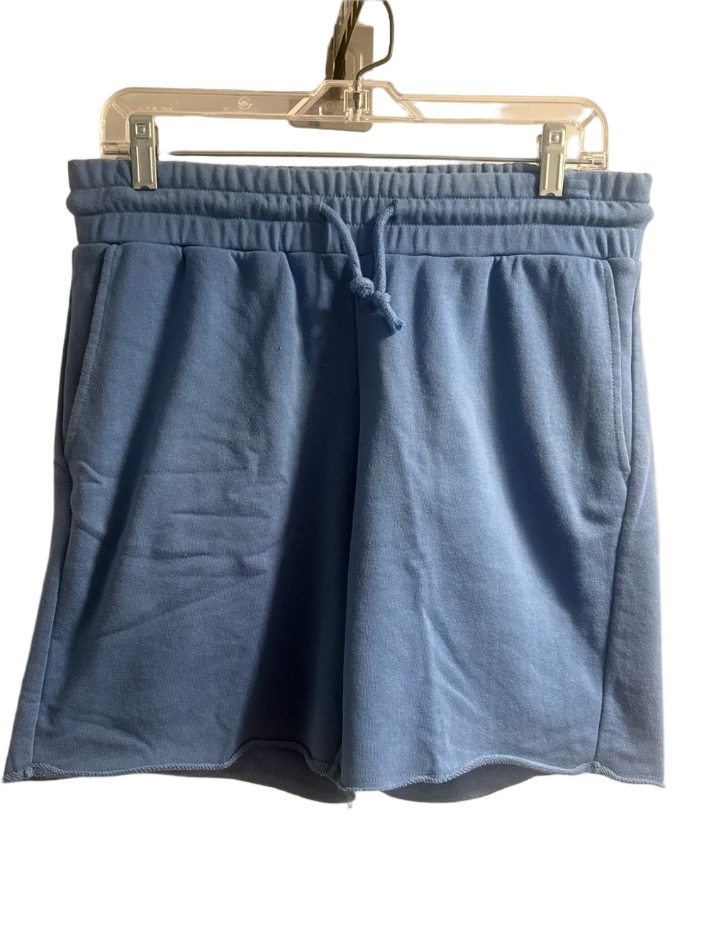 H&M Light Blue Drawstring Sweat Shorts-Size- Small